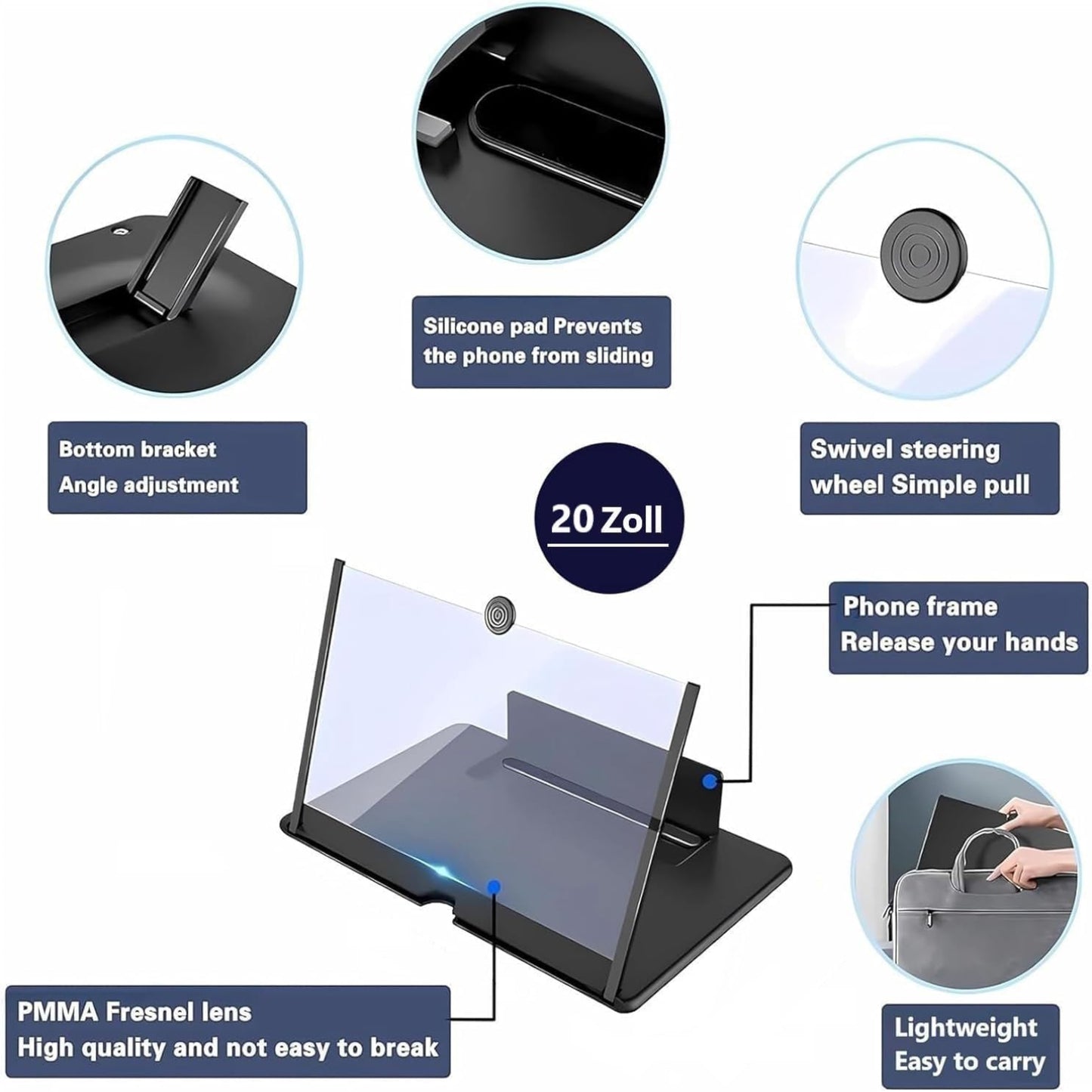 Amplificador pantalla móvil