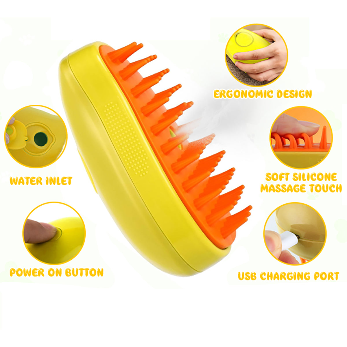 Cepillo mascotas con vaporizador