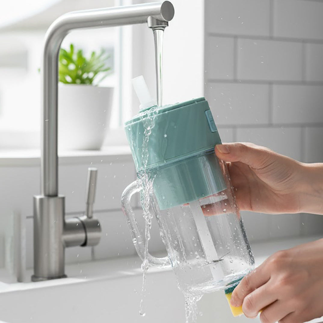 Batidora portátil con pajita