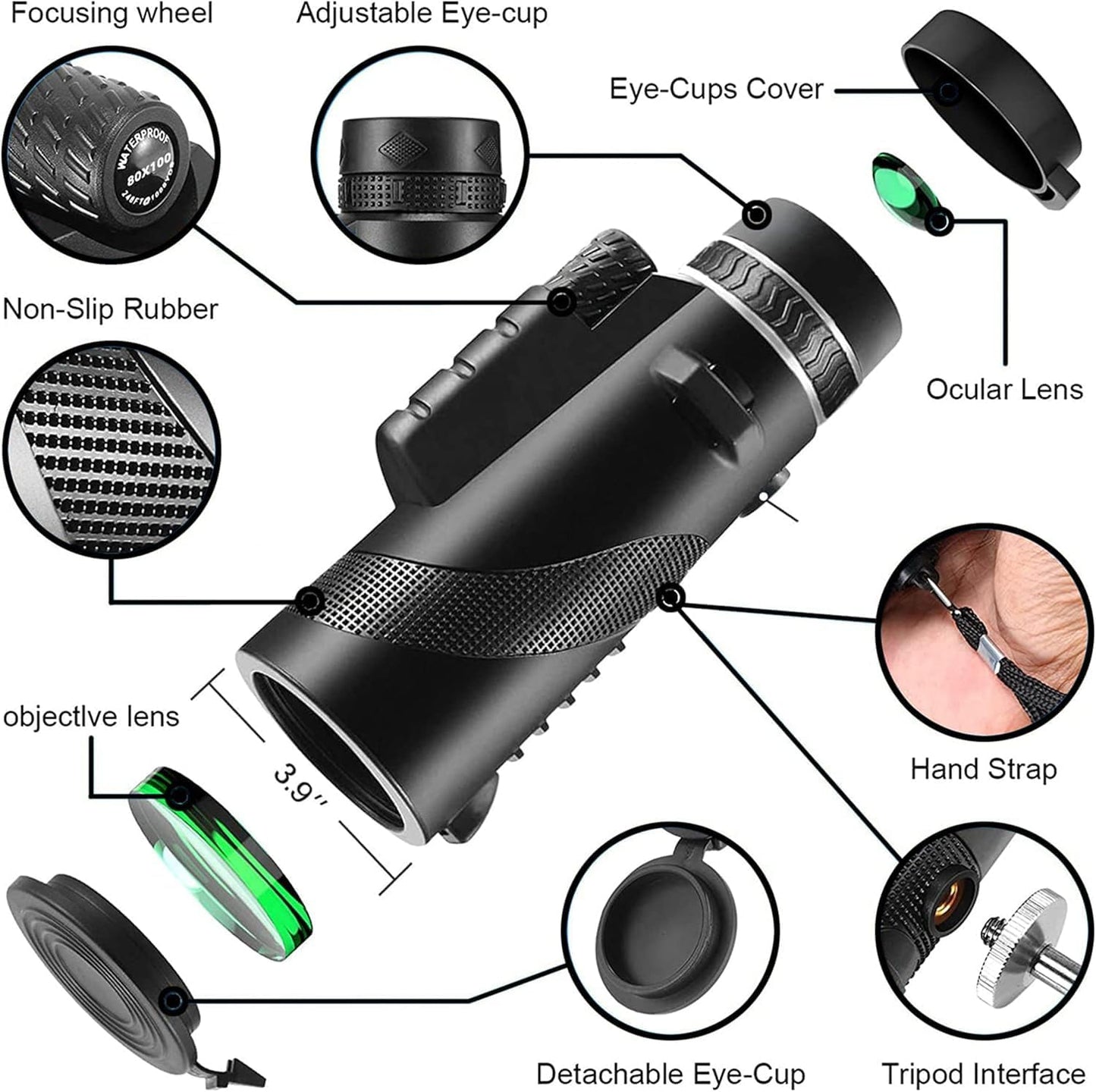 Telescopio monocular para móvil