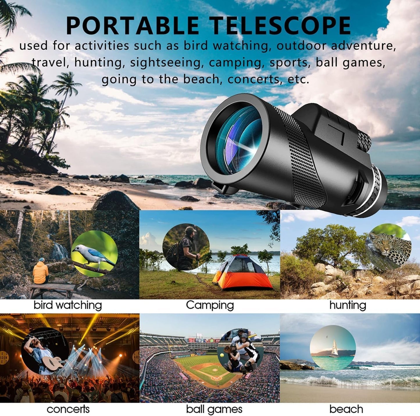 Telescopio monocular para móvil